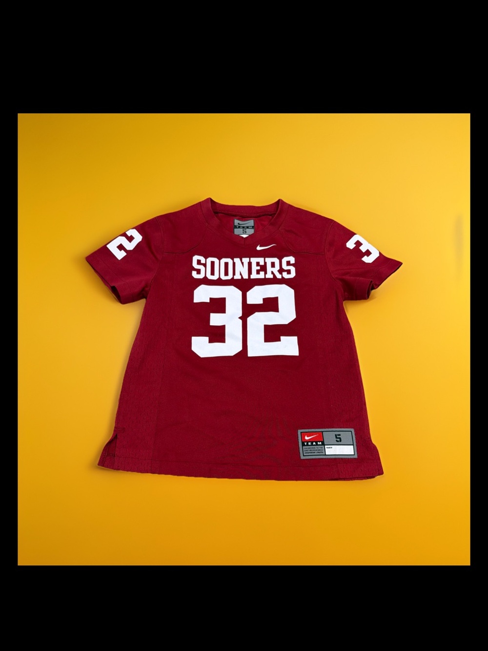 Nike Oklahoma Sooners #32 Youth Football Jersey Red White Team Colors Size 5